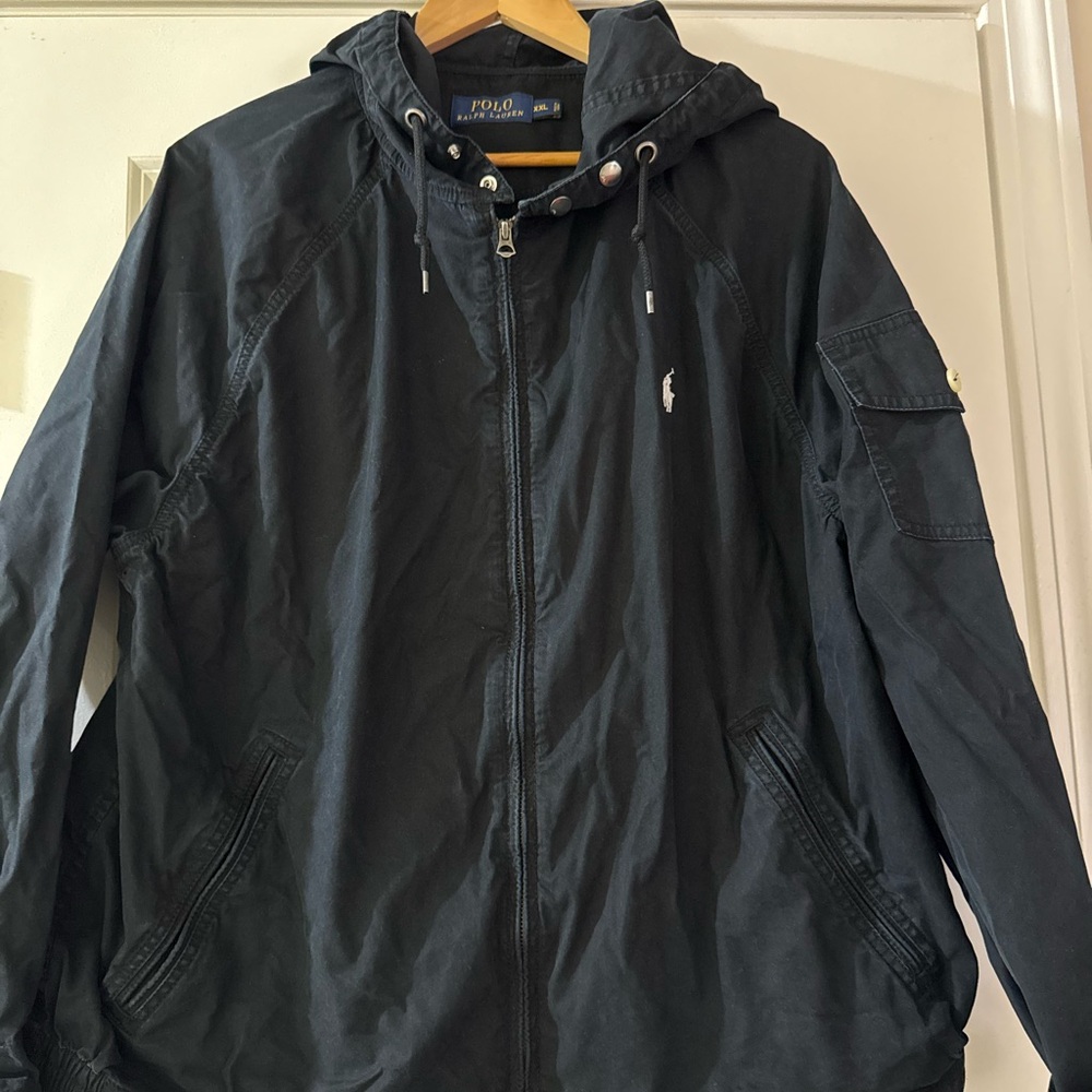 Polo by Ralph Lauren Men's Dark Hooded Windbreaker - Picture 2 of 6